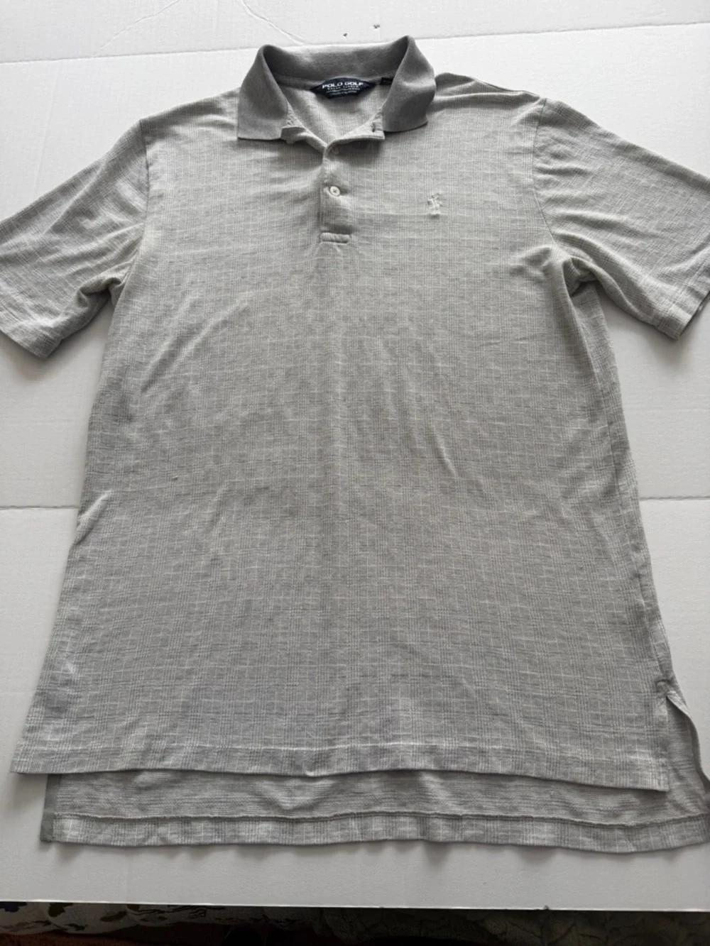 Ralph Lauren Light Gray Polo Shirt with Subtle Texture